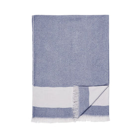 Herringbone Throw Blanket - RT768 in Navy