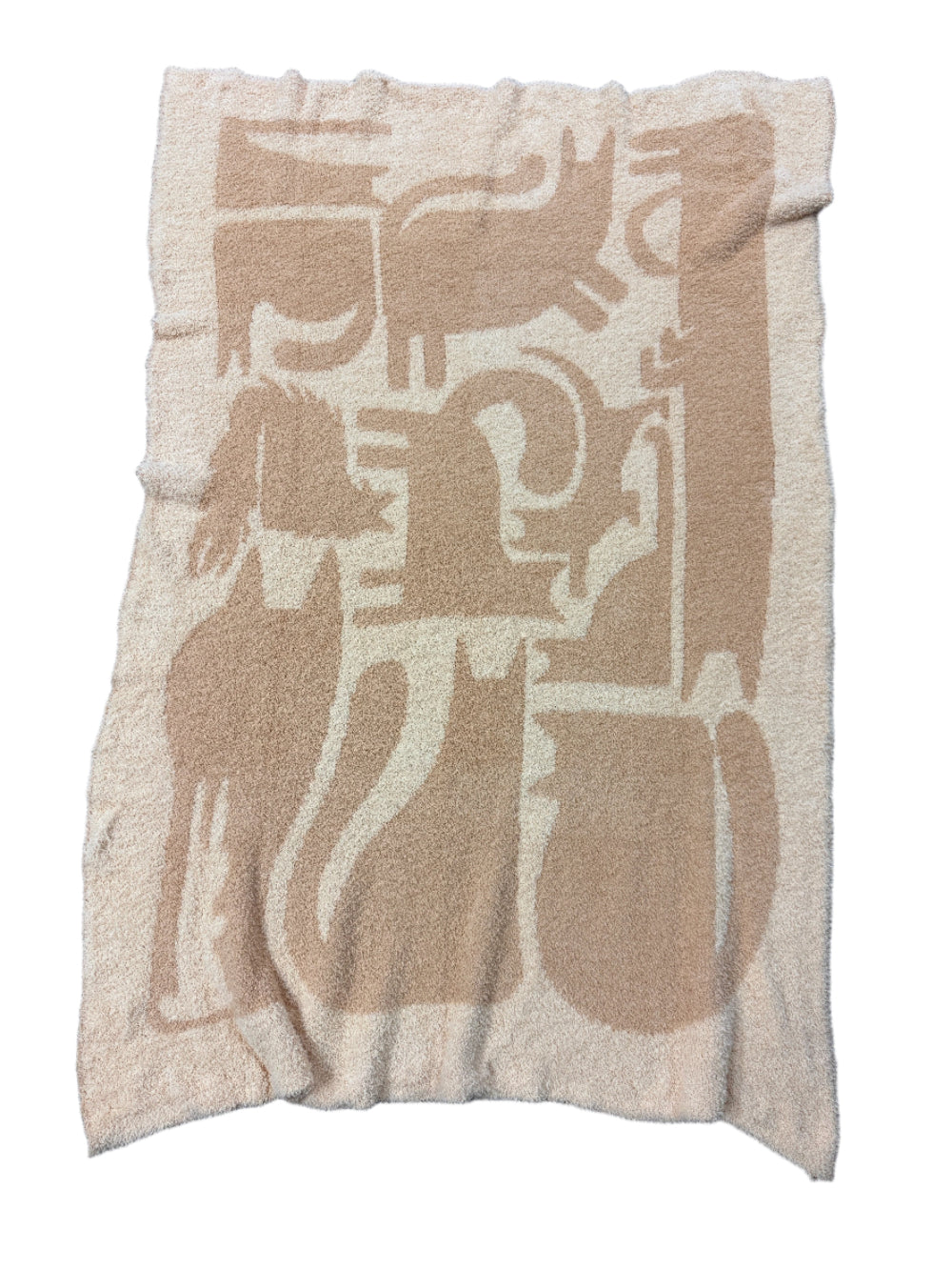 Feather Knit Fuzzy Plush Throw Blankets - RT854