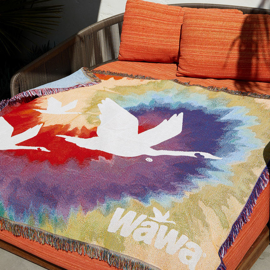 Custom Woven Cotton Picnic Blanket Tapestry
