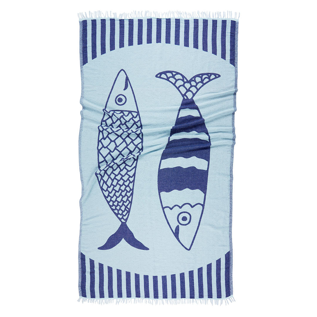 Pesce Duo - 2 Fish - Turkish Towel - RT878