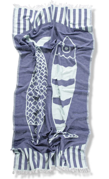 Pesce Duo - 2 Fish - Turkish Towel - RT878