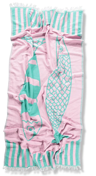 Pesce Duo - 2 Fish - Turkish Towel - RT878
