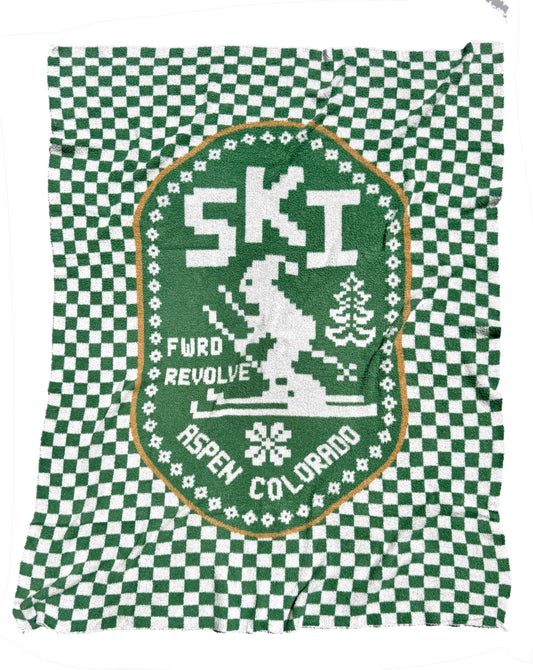 Feather Knit Fuzzy Plush Throw Blankets - RT854