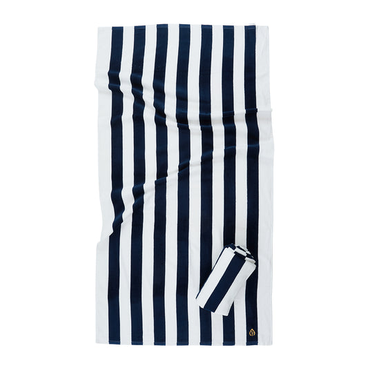 Cabana Stripes, 100% Cotton, Heavy Weight Terry Velour Pool Towel - RT752