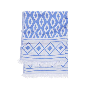 Diamante Turkish Towel - RT757 in Royal Blue