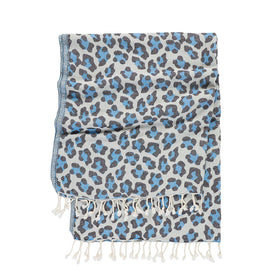 Leopardo Turkish Towel - RT760 in Azure