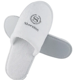 Hotel Slippers and Slides Custom Branded - RT780 in Plush Fleece