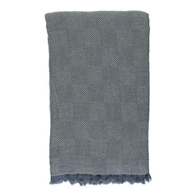 Barcis Herringbone Throw in Black