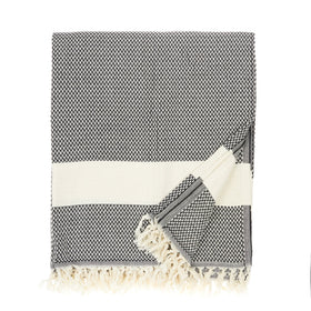 Cross Hatch Warm Woven Blankets RT811 in Dark Grey
