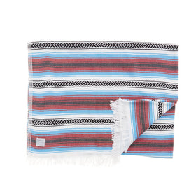Todos Santos Beach Blanket - RT047 in Turquoise/Red