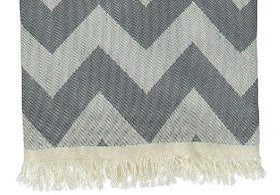 Corsica Zig Zag Towel in Dark Grey