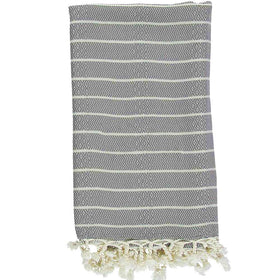 Sanremo Bamboo Turkish Towel - RT035 in Dark Grey