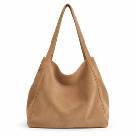 The Marbella Suede Shoulder Tote - RT908 in Coco