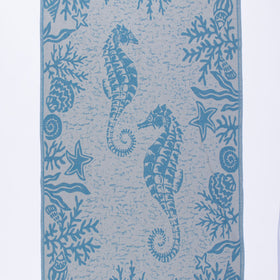 Promotional SEA-HORSE Towel - 42-Colors - RT870 in Blue / Double Color