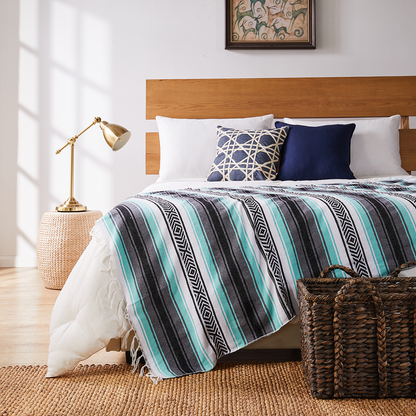 Riviera Maya Falsa Throw - Custom Decorated Sarapes  RT747