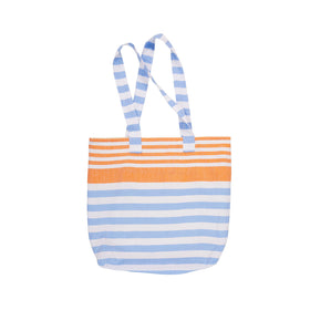 Amalfi Beach Tote - RT831 in Orange/Sky Blue