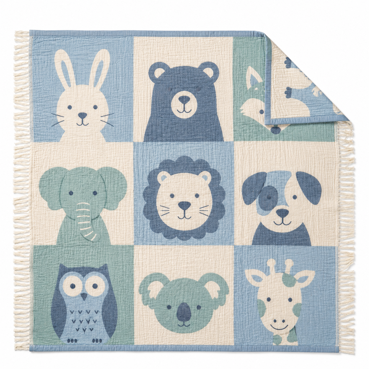 Baby Blankets 100% Cotton Swaddles Customized & Certified -  RT898