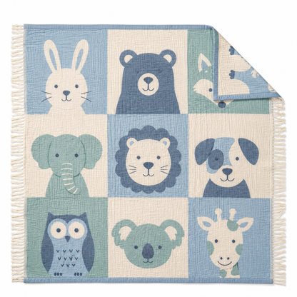 Baby Blankets 100% Cotton Swaddles Customized & Certified -  RT898
