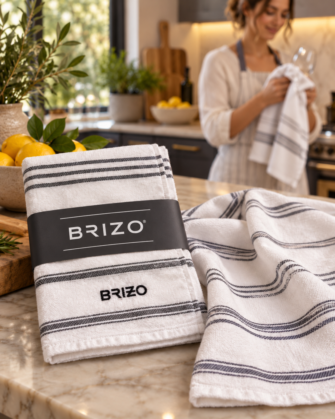Custom Kitchen Tea Towels - Jacquard Woven 100% Cotton - RT904