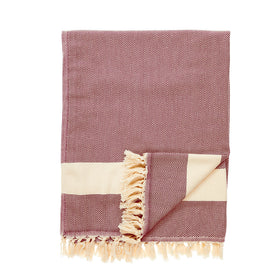 Chevron Blanket - RT810 in Burgundy