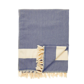 Chevron Blanket - RT810 in Navy