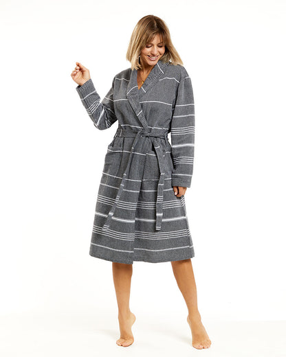 Essential Lightweight Turkish Spa Bathrobe with Bag - RT825