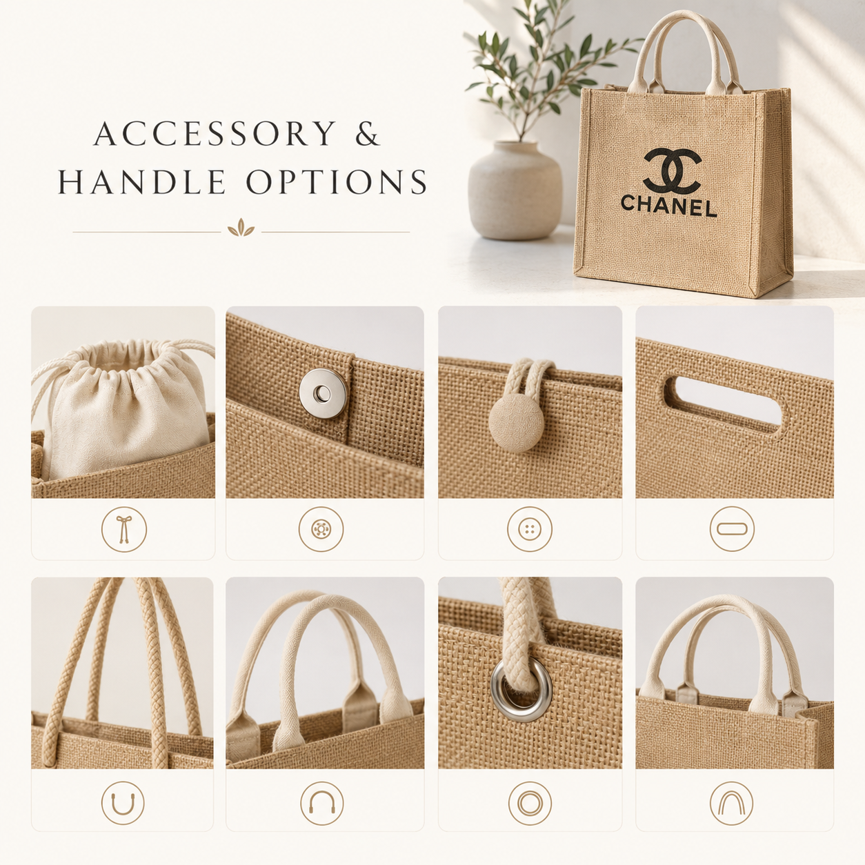 The East Beach Rope Tote Jute Beach Bag - RT902
