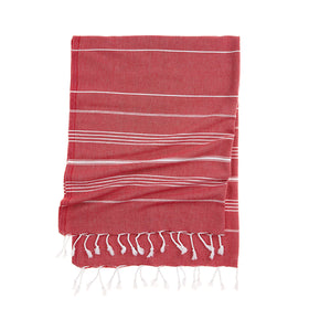 Essential Turkish Cotton Blanket - RT095 in Red