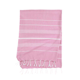 Essential Turkish Towel - RT005 in Peony Pink