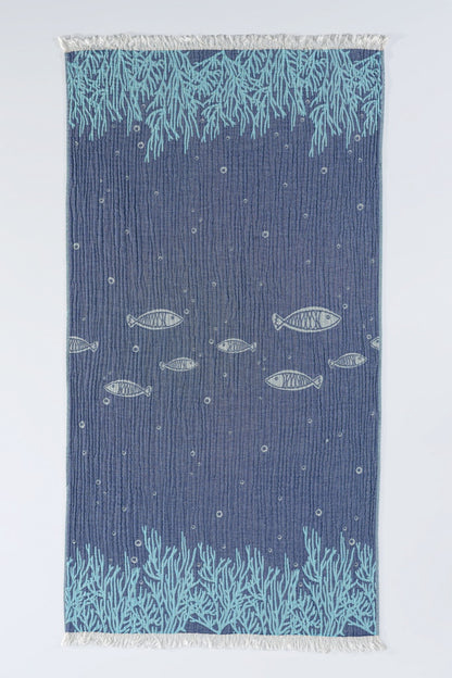 Promotional Fish Reef Turkish Towel - RT871
