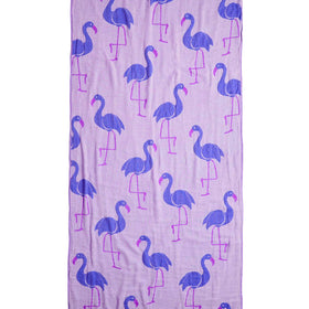 Promotional Pink Flamingo Turkish Towel - RT872 in Purple/LightPink