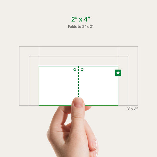 Bi-Fold - Custom Printed Hang Tags - Branding Labels  - RT886