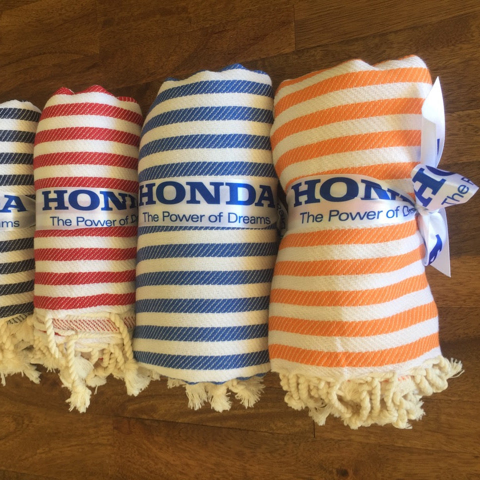 Custom Towel Wrap Bands Flat Packed Or Rolled and Wrapped