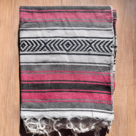 Riviera Maya Falsa Throw - Custom Decorated Sarapes  RT747 in Pink