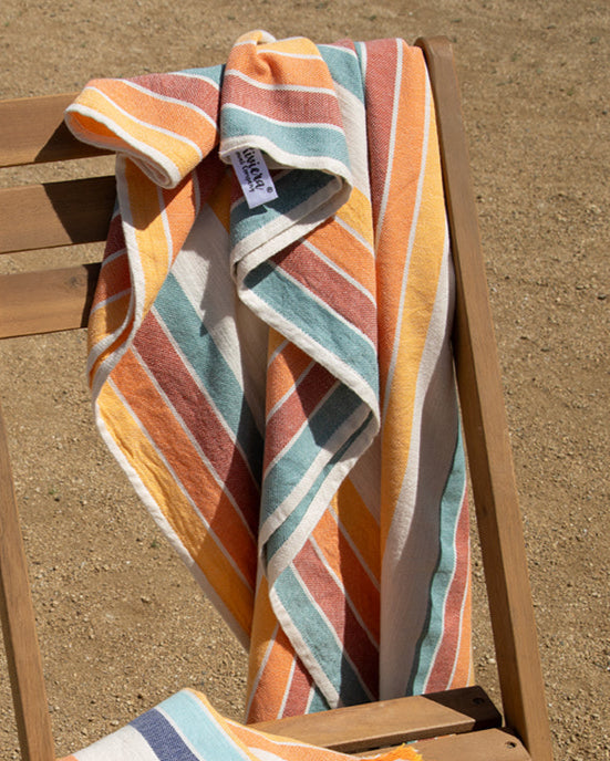 Indio Retro Vertical Stripes Promotional Turkish Towel - RT877