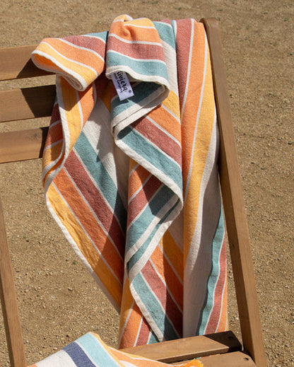 Indio Retro Vertical Stripes Promotional Turkish Towel - RT877