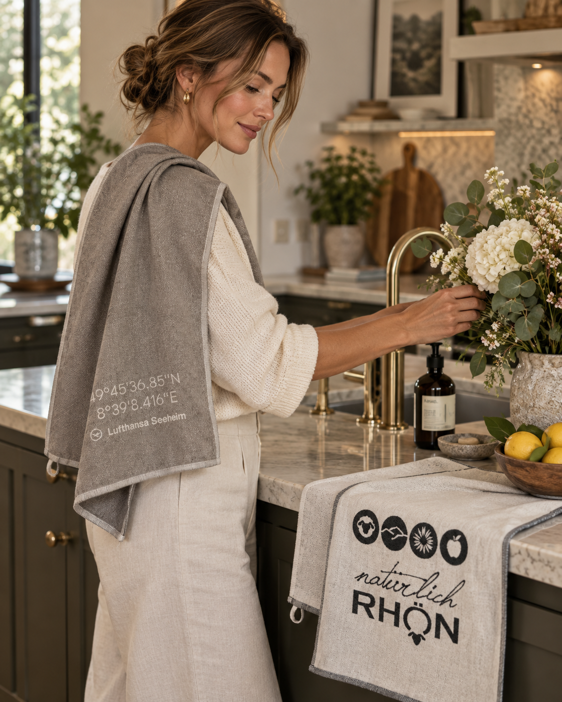 Custom Kitchen Tea Towels - Jacquard Woven 100% Cotton - RT904
