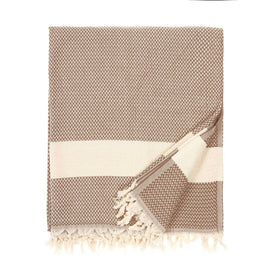 Cross Hatch Warm Woven Blankets RT811 in Mocha