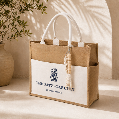 The Moxi Elevated Jute Tote with Rope Handle Beach Bag - RT901