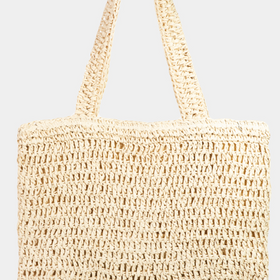 Straw Knit Zipper Tote Bag RT8672 in Default Title
