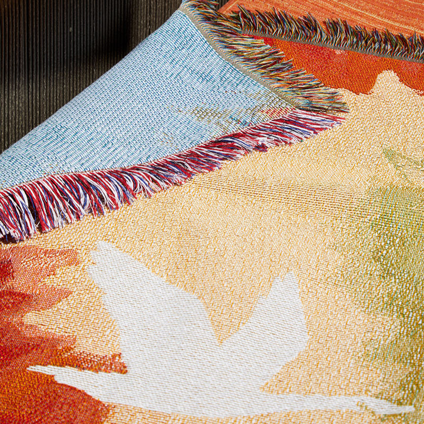 Custom Woven Cotton Picnic Blanket Tapestry - RT400