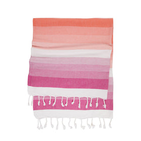 Santa Barbara Turkish Towel RT014 in Coral/Fuchsia