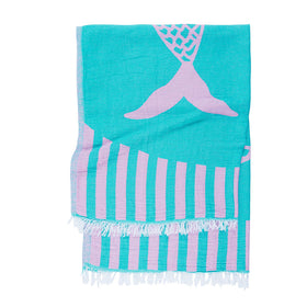 Pesce Duo - 2 Fish - Turkish Towel - RT878 in Pink/Green