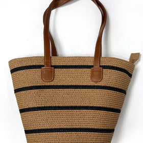 Santa Monica Beach Bag Totes - RT823 in Style 3 - Coco - 4-stripes