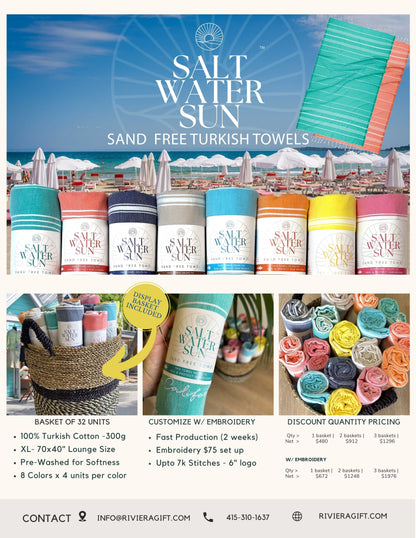 Turkish Towel - Colorful Collection - 32 Peshtemals + Retail Store Display RT791