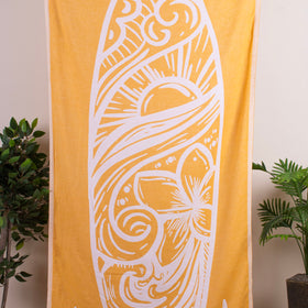 Promotional Surfboard Towel - 42-Colors - RT869 in Yellow / Single Color