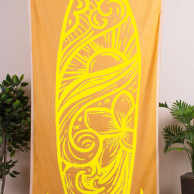 Promotional Surfboard Towel - 42-Colors - RT869 in Yellow / Double Color