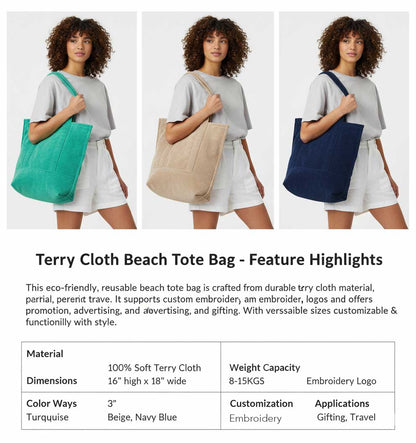 Torrini Terry Cloth Beach Bag Tote - RT886