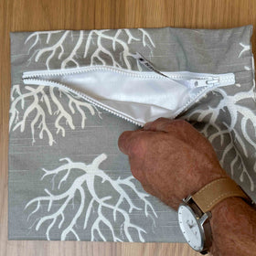 Turkish Travel Wet Bag- RT750 in Light Grey Coral Print
