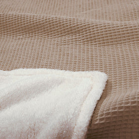 Waffle Personal Fleece Throw - RT772 in Coco Brown